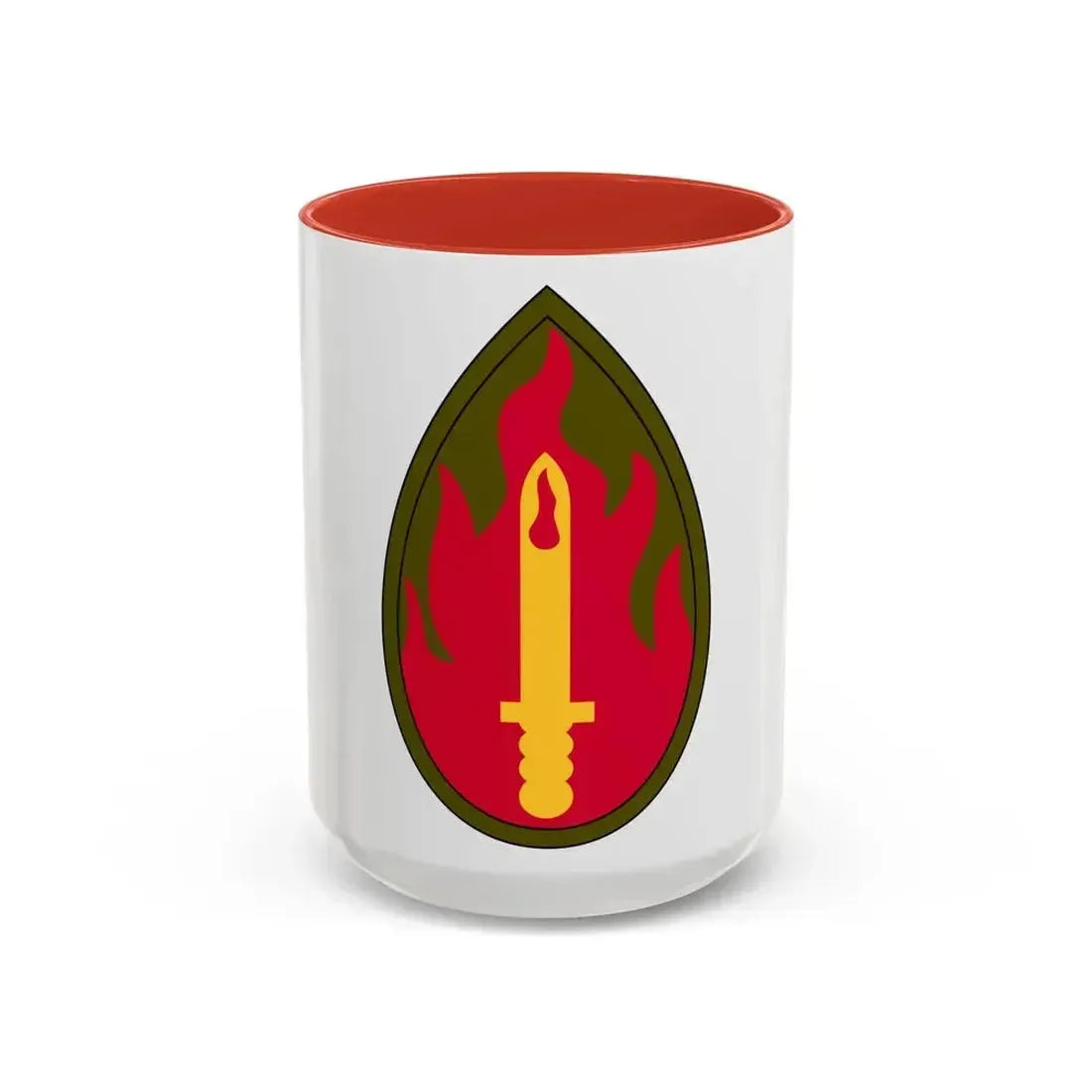 63rd Infantry Division SSI (U.S. Army) Accent Coffee Mug 15oz Red - Go Mug Yourself