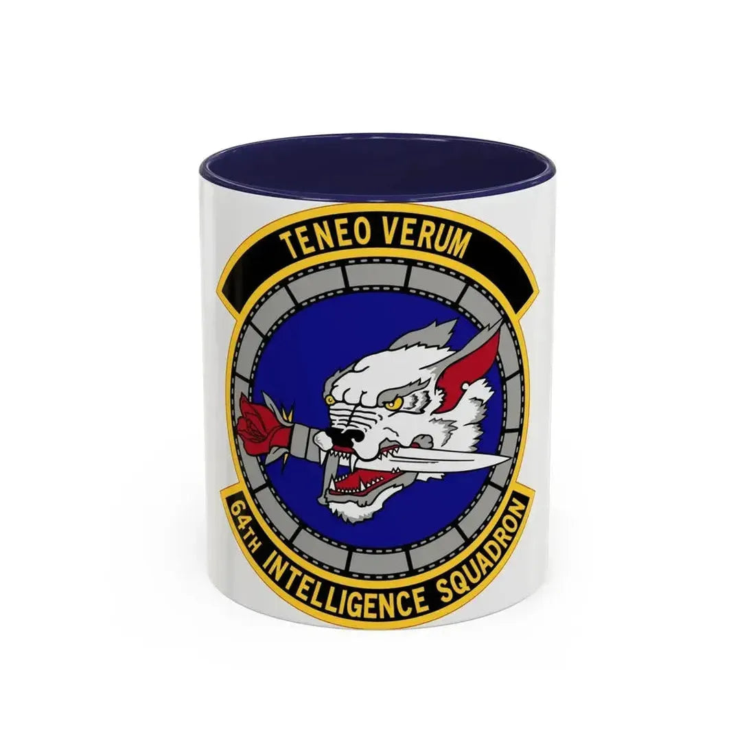 64 Intelligence Squadron AFRC (U.S. Air Force) Accent Coffee Mug 11oz Navy - Go Mug Yourself