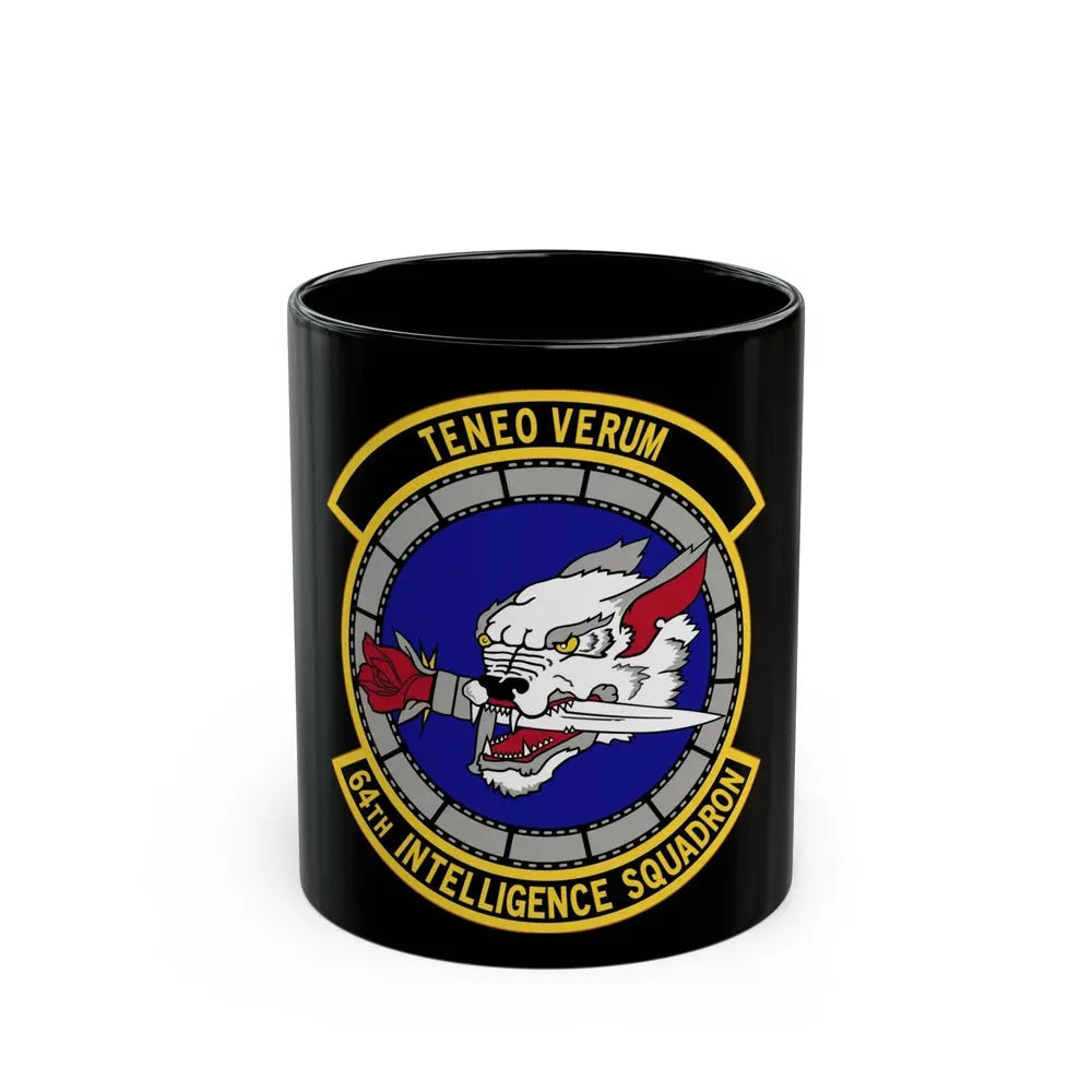 64 Intelligence Squadron AFRC (U.S. Air Force) Black Coffee Mug 11oz - Go Mug Yourself