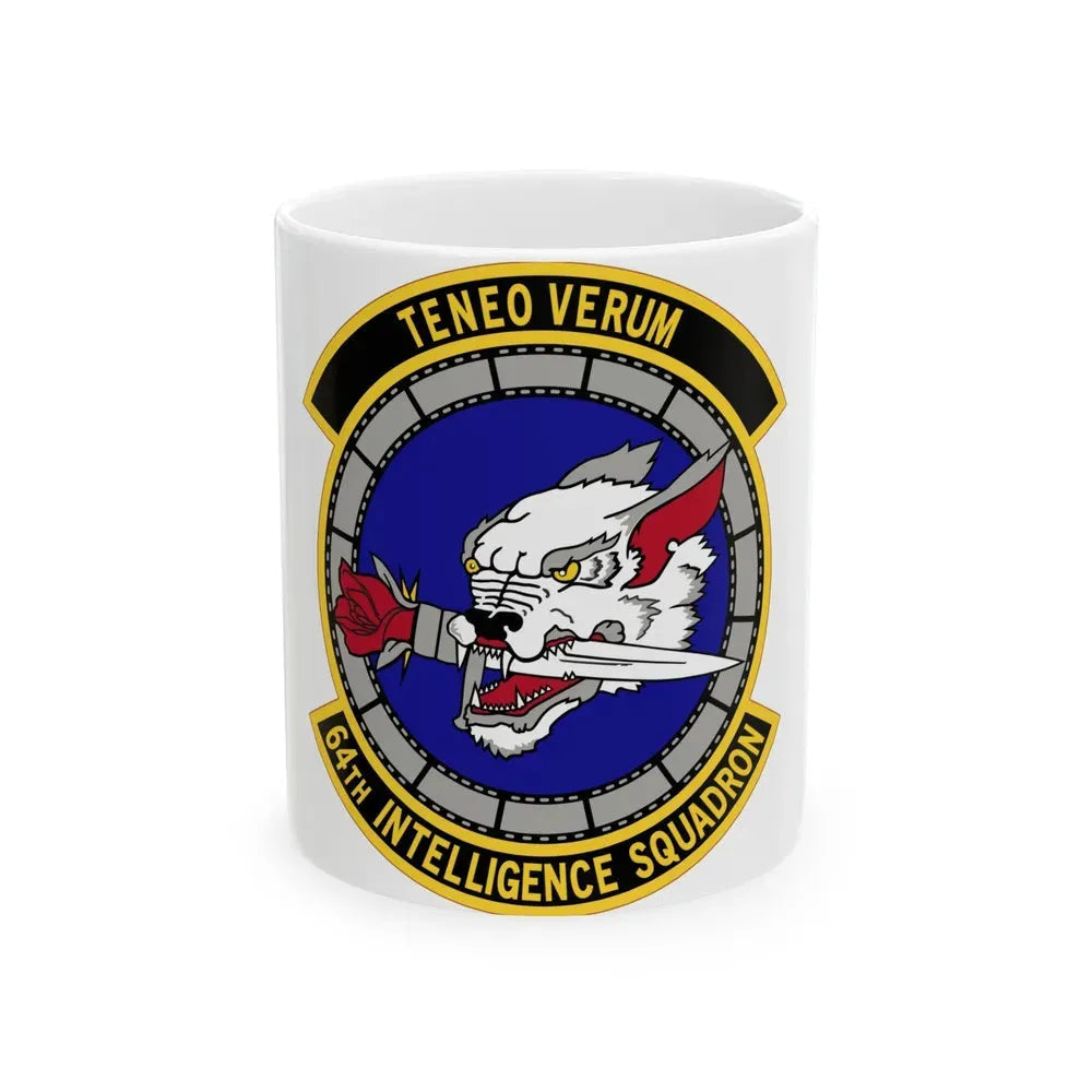 64 Intelligence Squadron AFRC (U.S. Air Force) White Coffee Mug 11oz - Go Mug Yourself