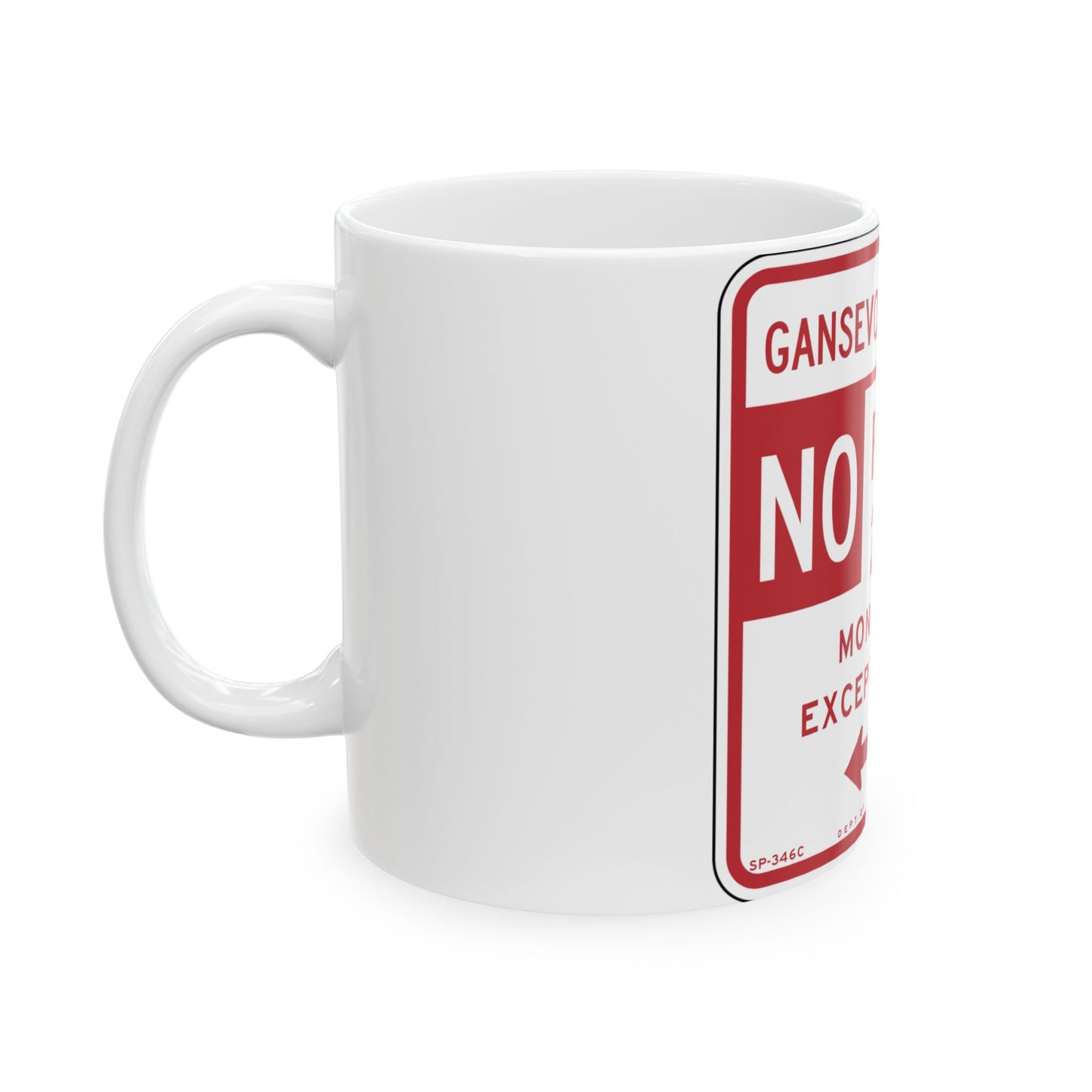 NYCDOT SC-346C (New York) (Road Sign) White Coffee Mug