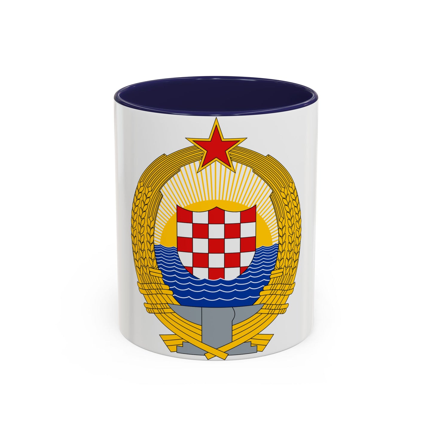 Coat of Arms of the Socialist Republic of Croatia - Accent Coffee Mug