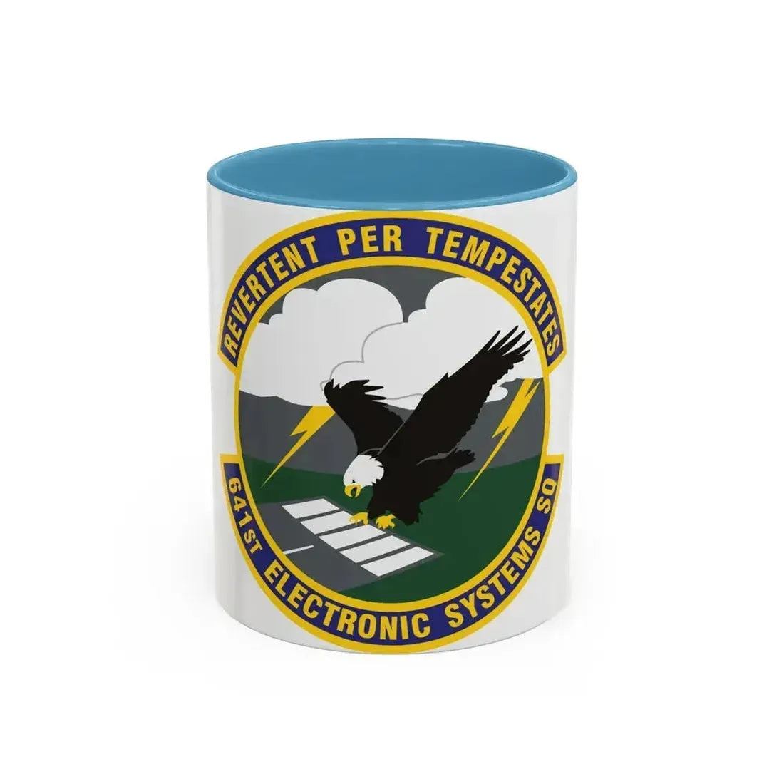 641st Electronic Systems Squadron (U.S. Air Force) Accent Coffee Mug 11oz Light Blue - Go Mug Yourself