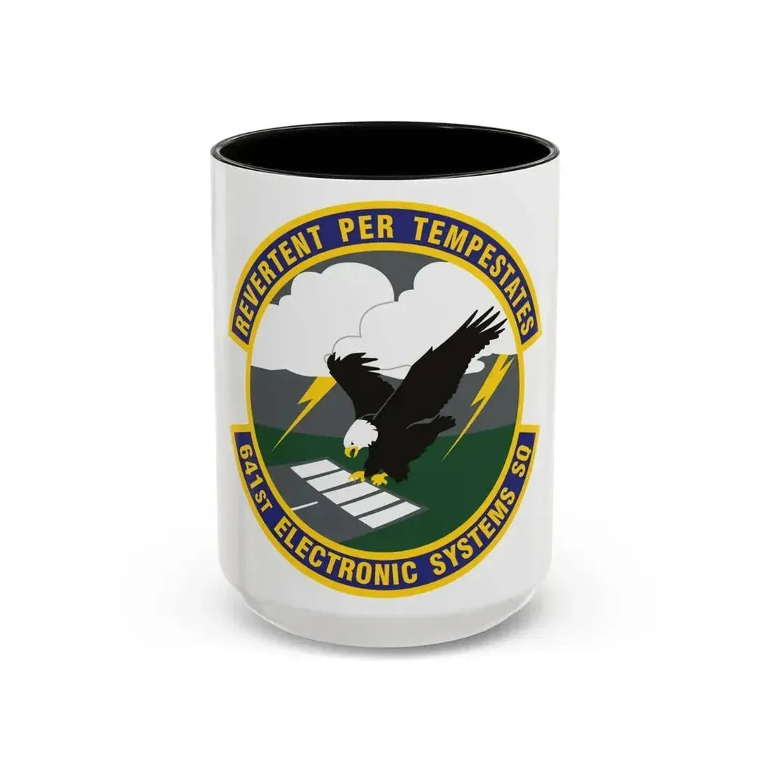 641st Electronic Systems Squadron (U.S. Air Force) Accent Coffee Mug 15oz Black - Go Mug Yourself