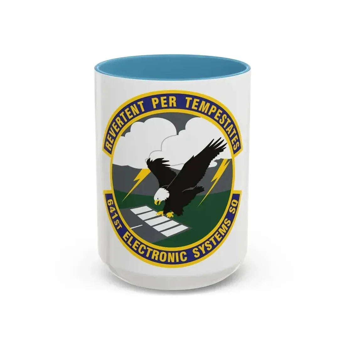 641st Electronic Systems Squadron (U.S. Air Force) Accent Coffee Mug 15oz Light Blue - Go Mug Yourself