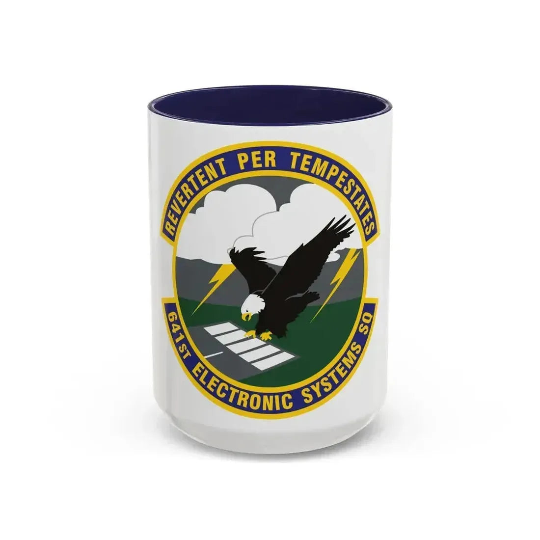641st Electronic Systems Squadron (U.S. Air Force) Accent Coffee Mug 15oz Navy - Go Mug Yourself