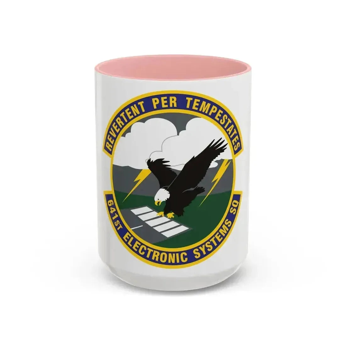 641st Electronic Systems Squadron (U.S. Air Force) Accent Coffee Mug 15oz Pink - Go Mug Yourself