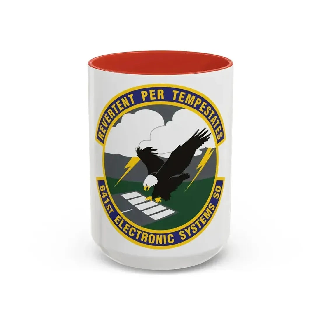 641st Electronic Systems Squadron (U.S. Air Force) Accent Coffee Mug 15oz Red - Go Mug Yourself