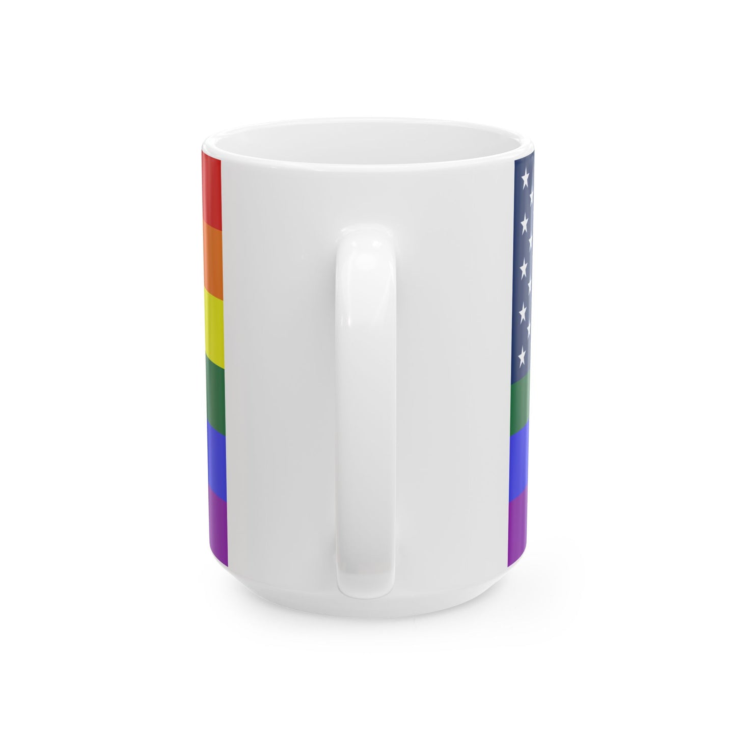 LGBT USA flag cropped (United States) White Coffee Mug
