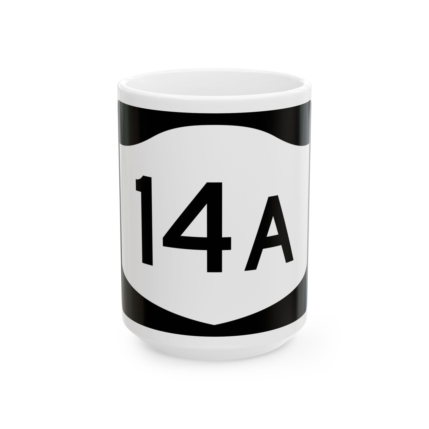 NY-14A (New York) (Road Sign) White Coffee Mug