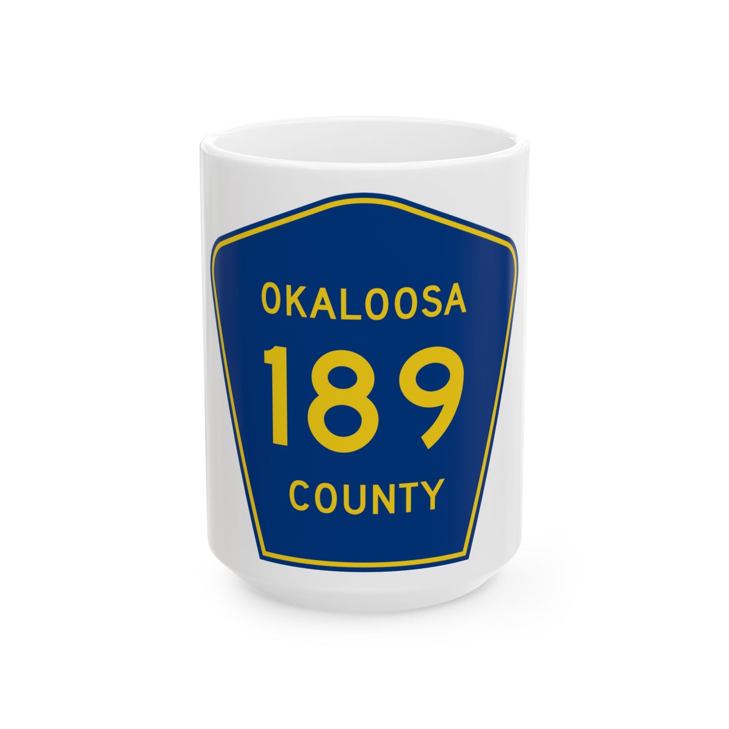 Okaloosa County Road 189 FL (Florida) (Road Sign) White Coffee Mug