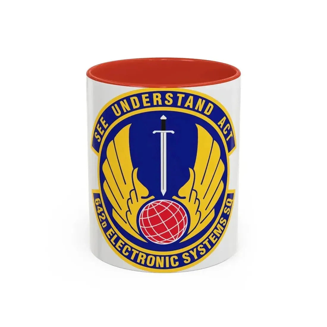 642d Electronic Systems Squadron (U.S. Air Force) Accent Coffee Mug 11oz Red - Go Mug Yourself