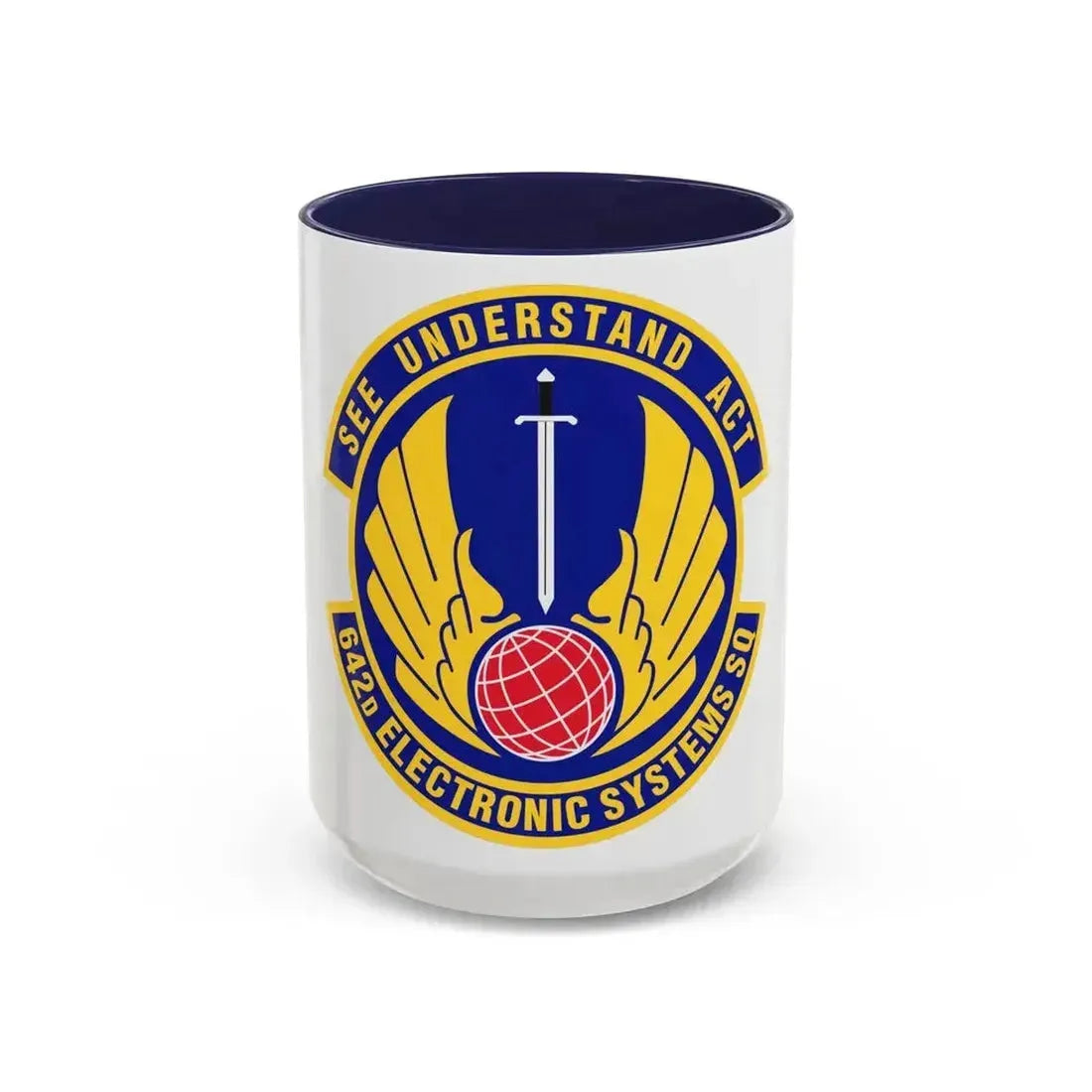 642d Electronic Systems Squadron (U.S. Air Force) Accent Coffee Mug 15oz Navy - Go Mug Yourself
