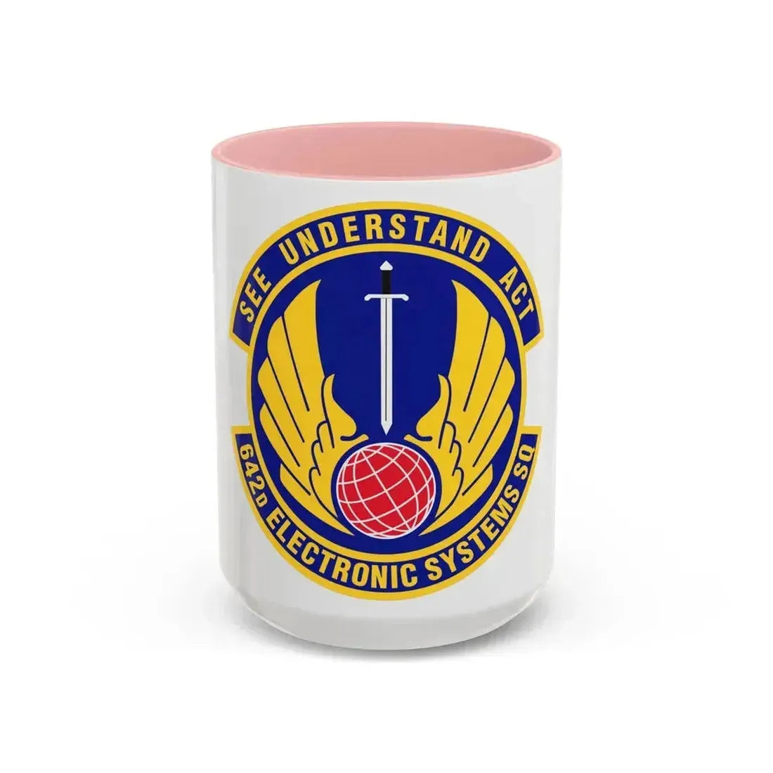642d Electronic Systems Squadron (U.S. Air Force) Accent Coffee Mug 15oz Pink - Go Mug Yourself