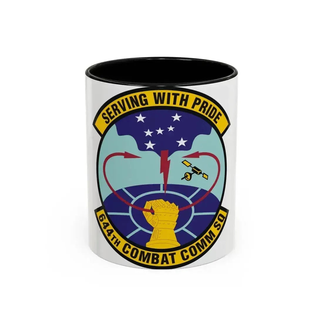 644th Combat Communications Squadron (U.S. Air Force) Accent Coffee Mug 11oz Black - Go Mug Yourself
