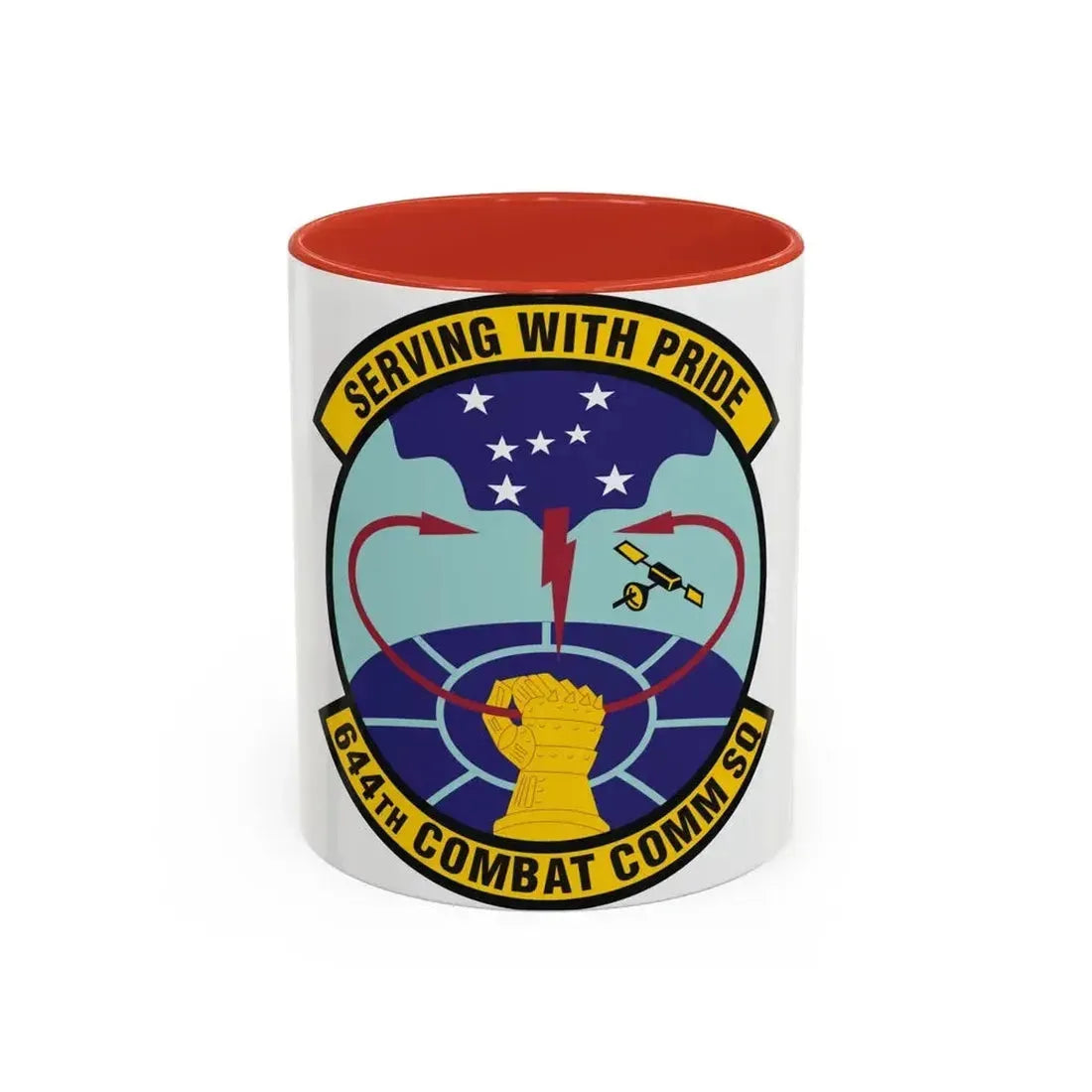 644th Combat Communications Squadron (U.S. Air Force) Accent Coffee Mug 11oz Red - Go Mug Yourself