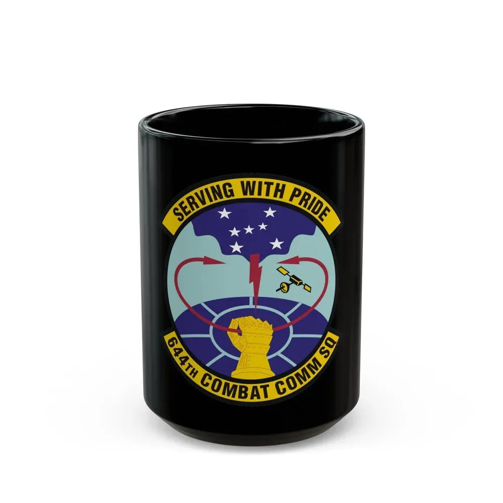 644th Combat Communications Squadron (U.S. Air Force) Black Coffee Mug 15oz - Go Mug Yourself