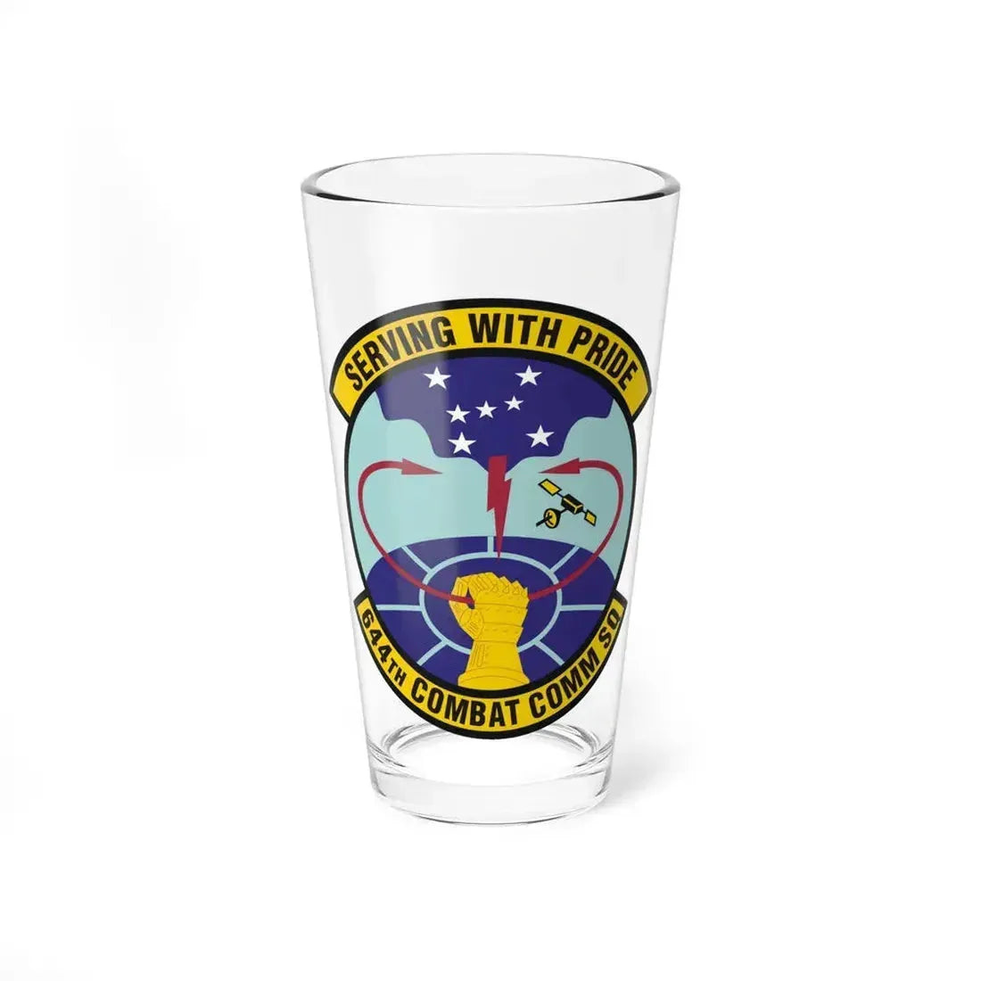644th Combat Communications Squadron (U.S. Air Force) Pint Glass 16oz 16oz - Go Mug Yourself