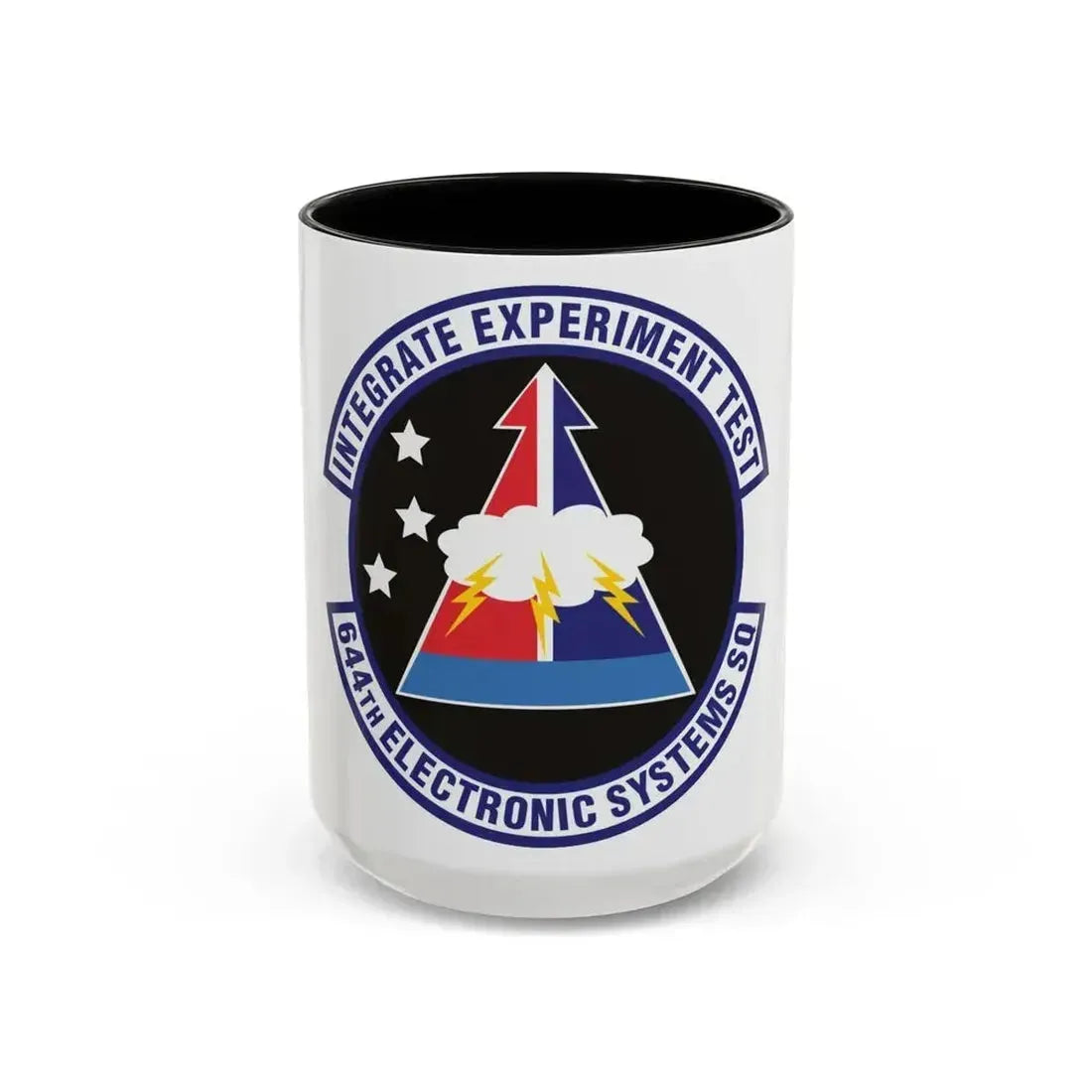 644th Electronic Systems Squadron (U.S. Air Force) Accent Coffee Mug 15oz Black - Go Mug Yourself