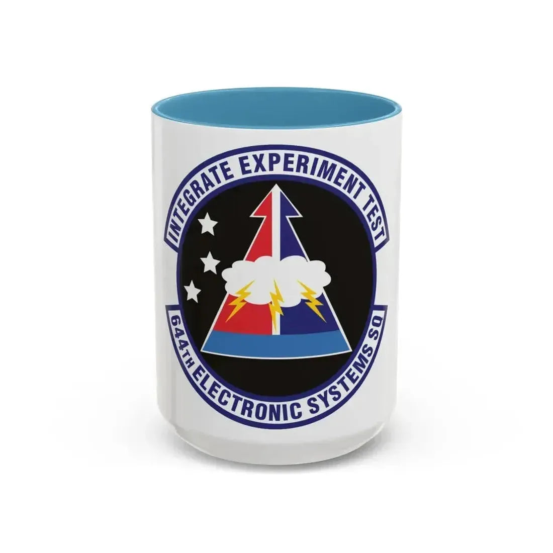 644th Electronic Systems Squadron (U.S. Air Force) Accent Coffee Mug 15oz Light Blue - Go Mug Yourself