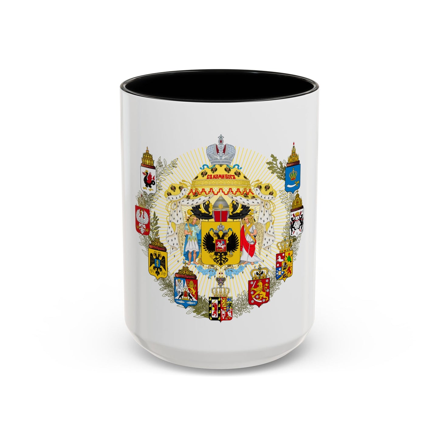Middle Coat of Arms of the Russian Empire - Accent Coffee Mug