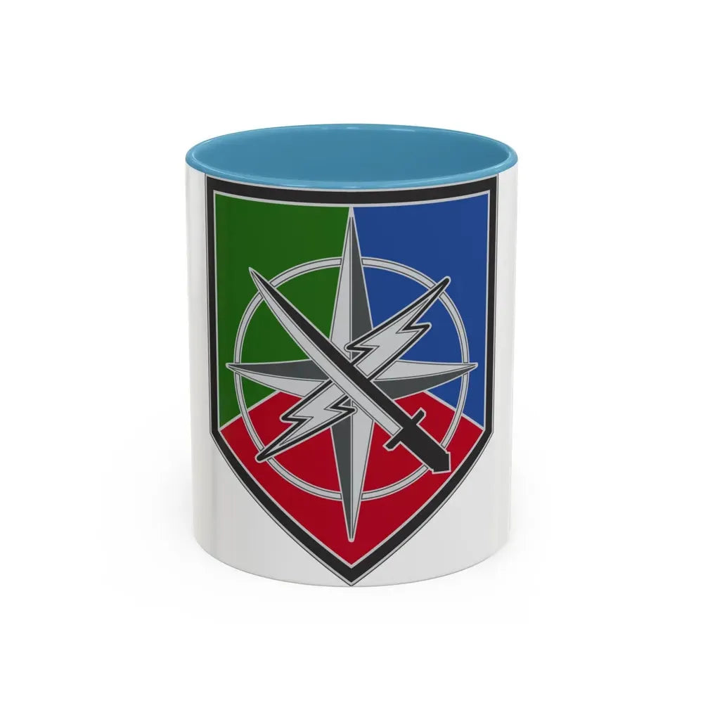 648 Maneuver Enhancement Brigade (U.S. Army) Accent Coffee Mug 11oz Light Blue - Go Mug Yourself