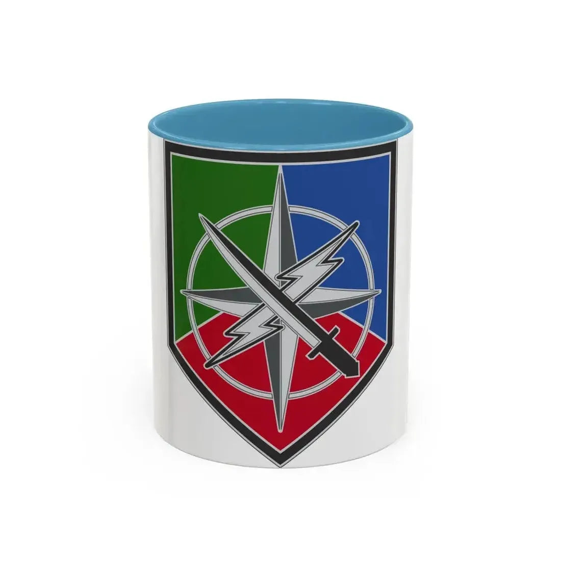 648 Maneuver Enhancement Brigade (U.S. Army) Accent Coffee Mug 11oz Light Blue - Go Mug Yourself