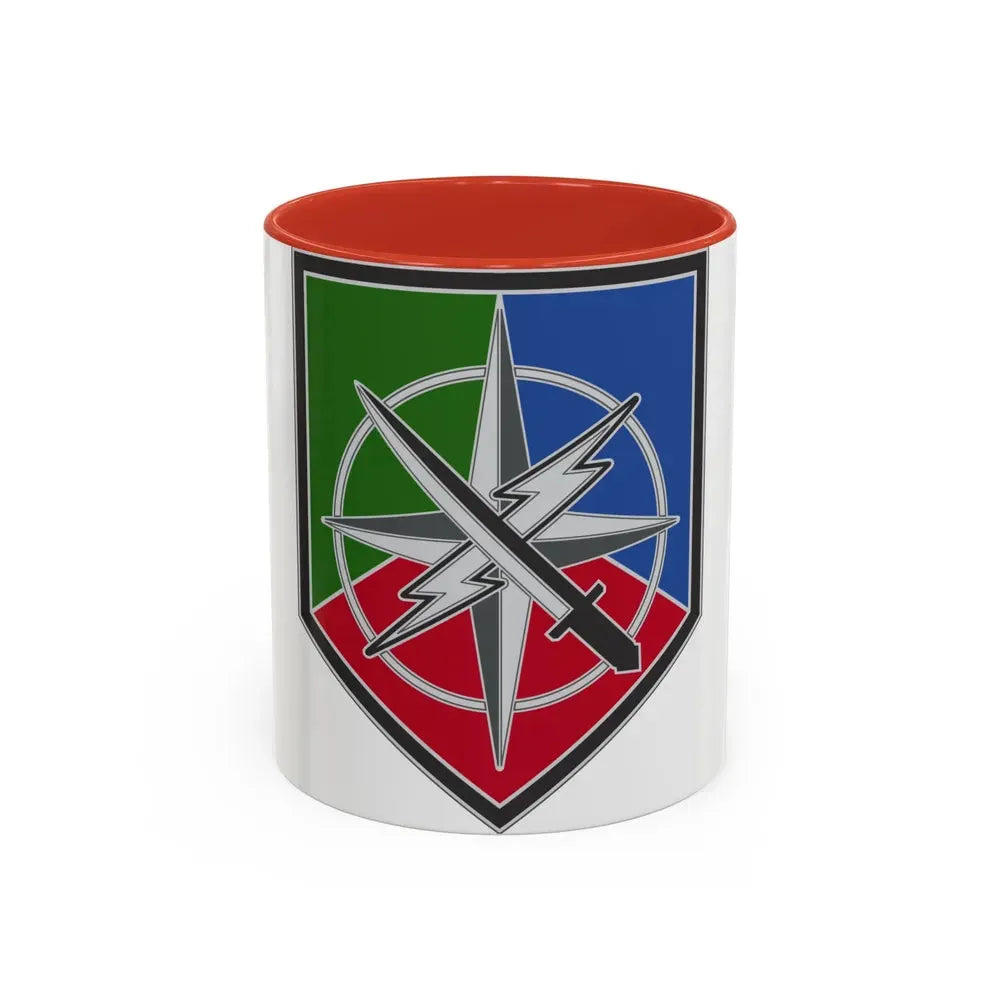 648 Maneuver Enhancement Brigade (U.S. Army) Accent Coffee Mug 11oz Red - Go Mug Yourself