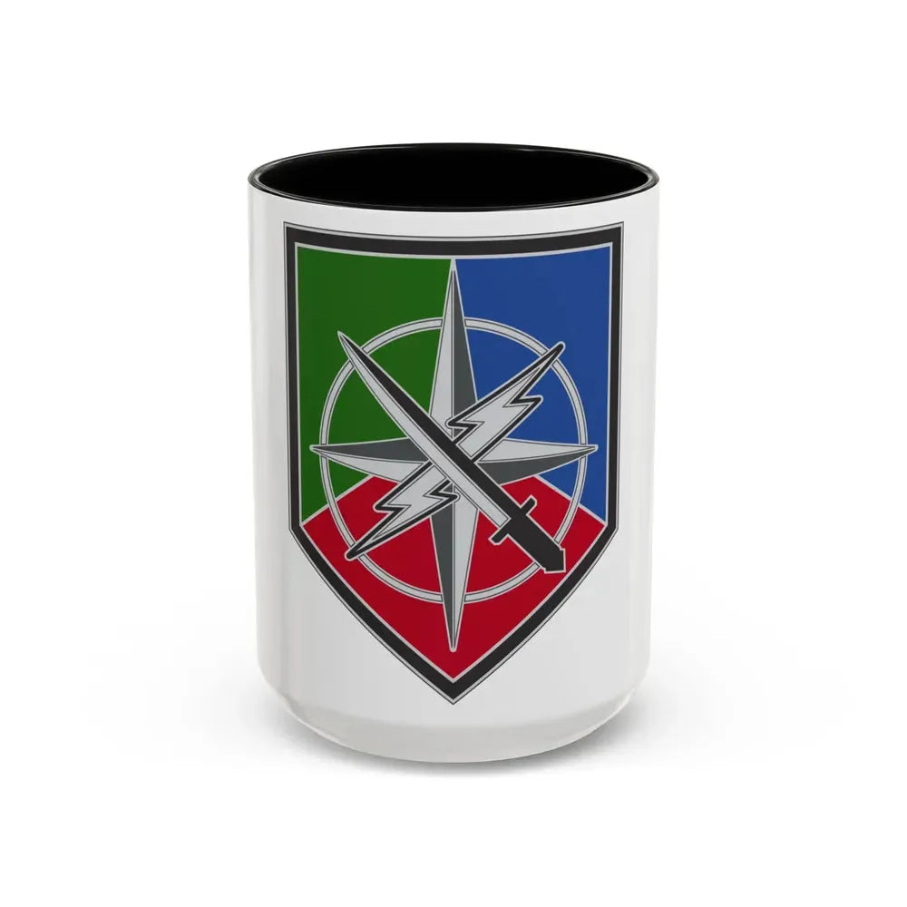 648 Maneuver Enhancement Brigade (U.S. Army) Accent Coffee Mug 15oz Black - Go Mug Yourself