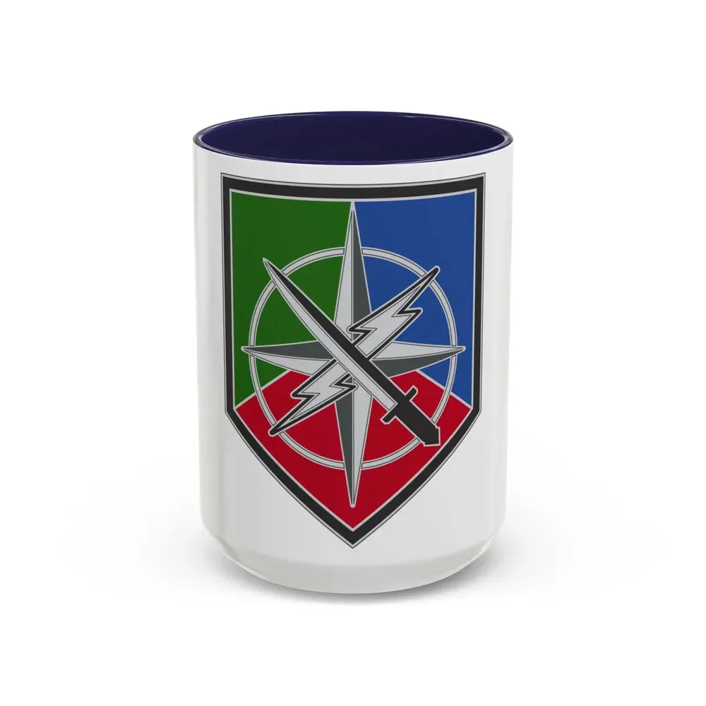 648 Maneuver Enhancement Brigade (U.S. Army) Accent Coffee Mug 15oz Navy - Go Mug Yourself