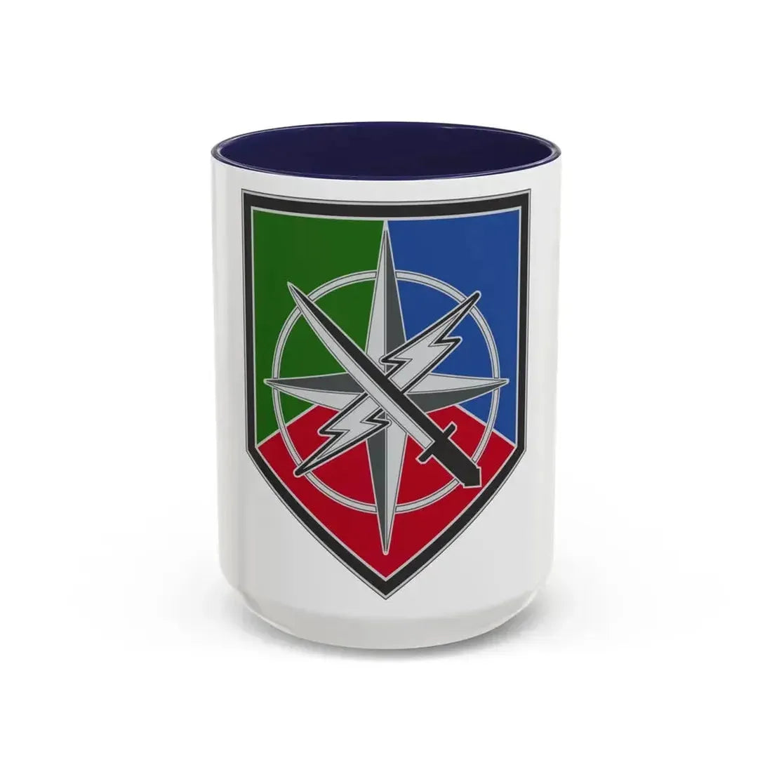 648 Maneuver Enhancement Brigade (U.S. Army) Accent Coffee Mug 15oz Navy - Go Mug Yourself