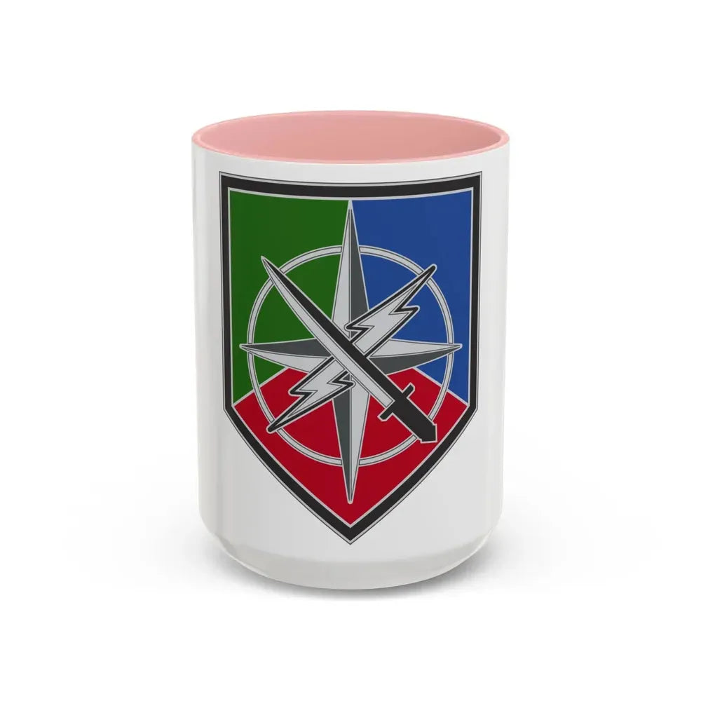 648 Maneuver Enhancement Brigade (U.S. Army) Accent Coffee Mug 15oz Pink - Go Mug Yourself