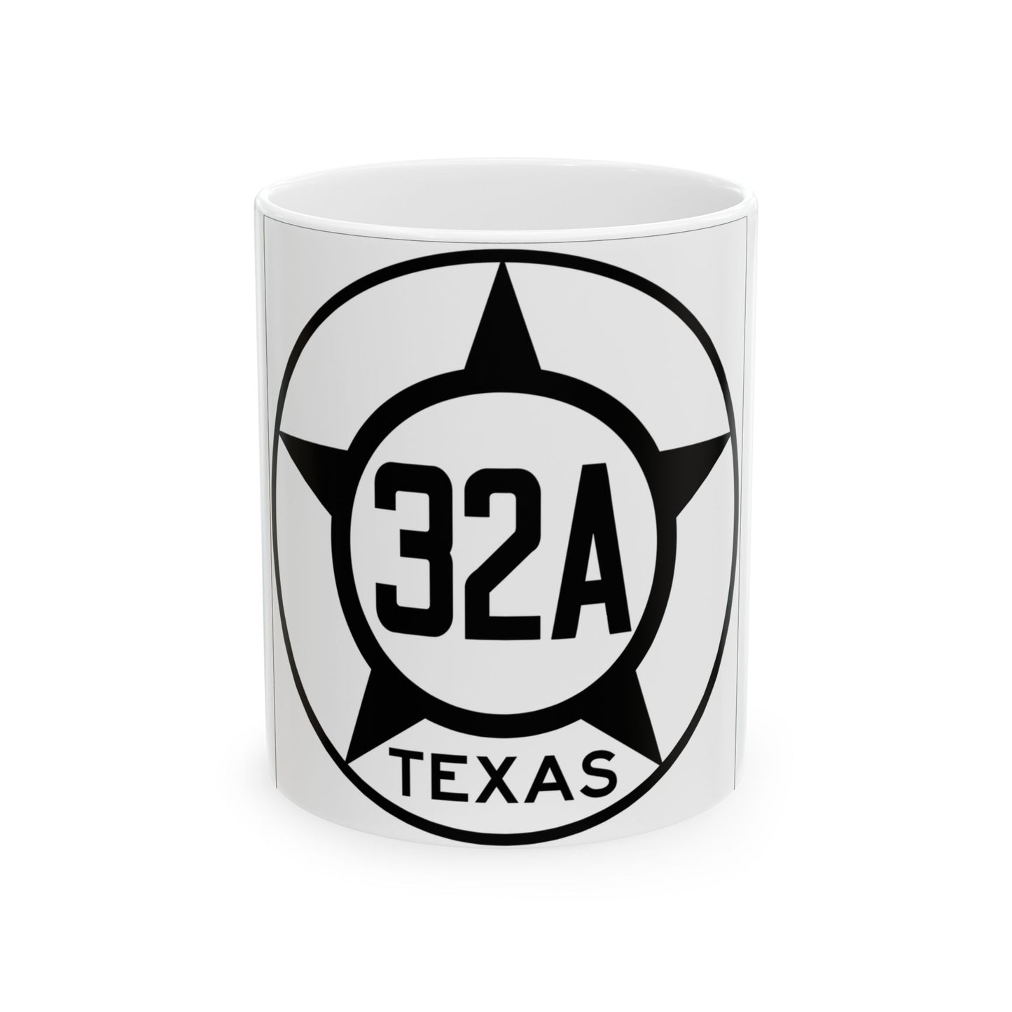 Old Texas 32A (Texas) (Road Sign) White Coffee Mug
