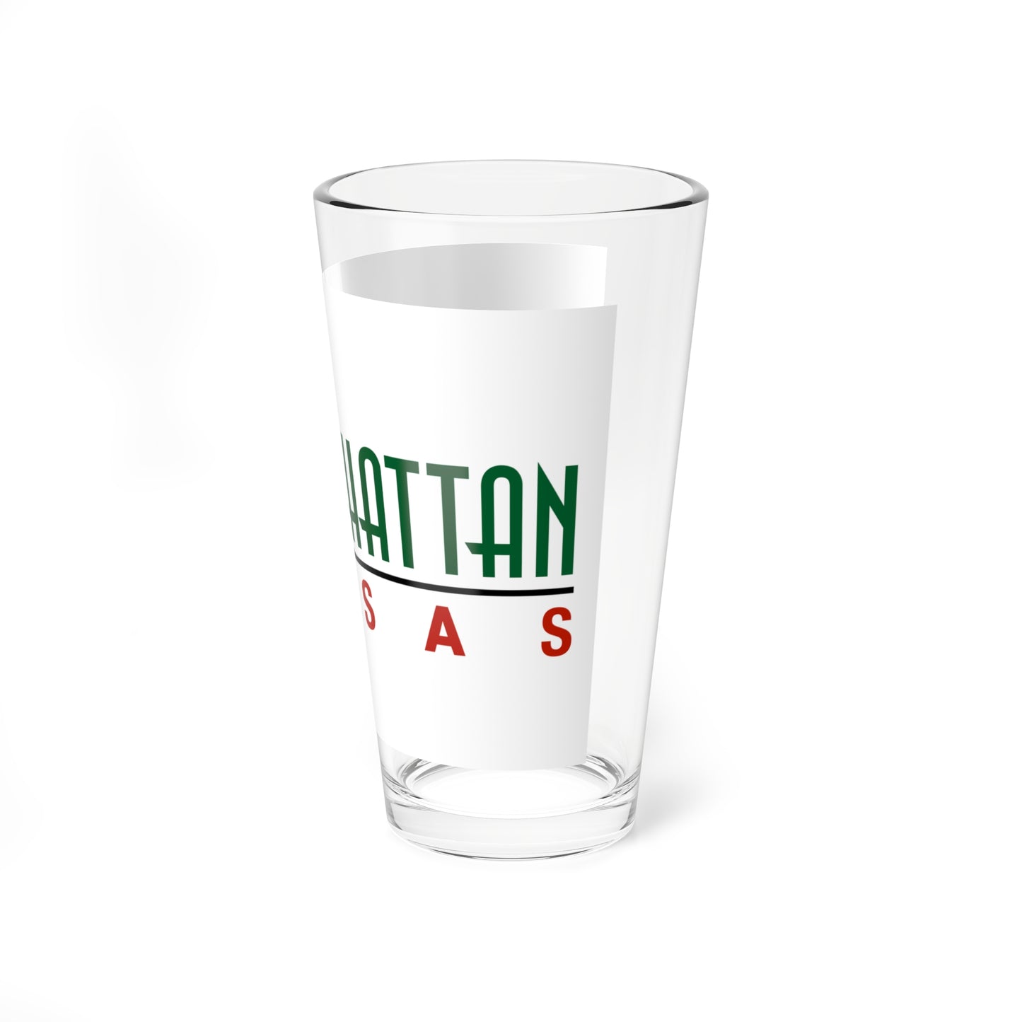 Flag of Manhattan Kansas 2009-2019 (United States) Pint Glass 16oz