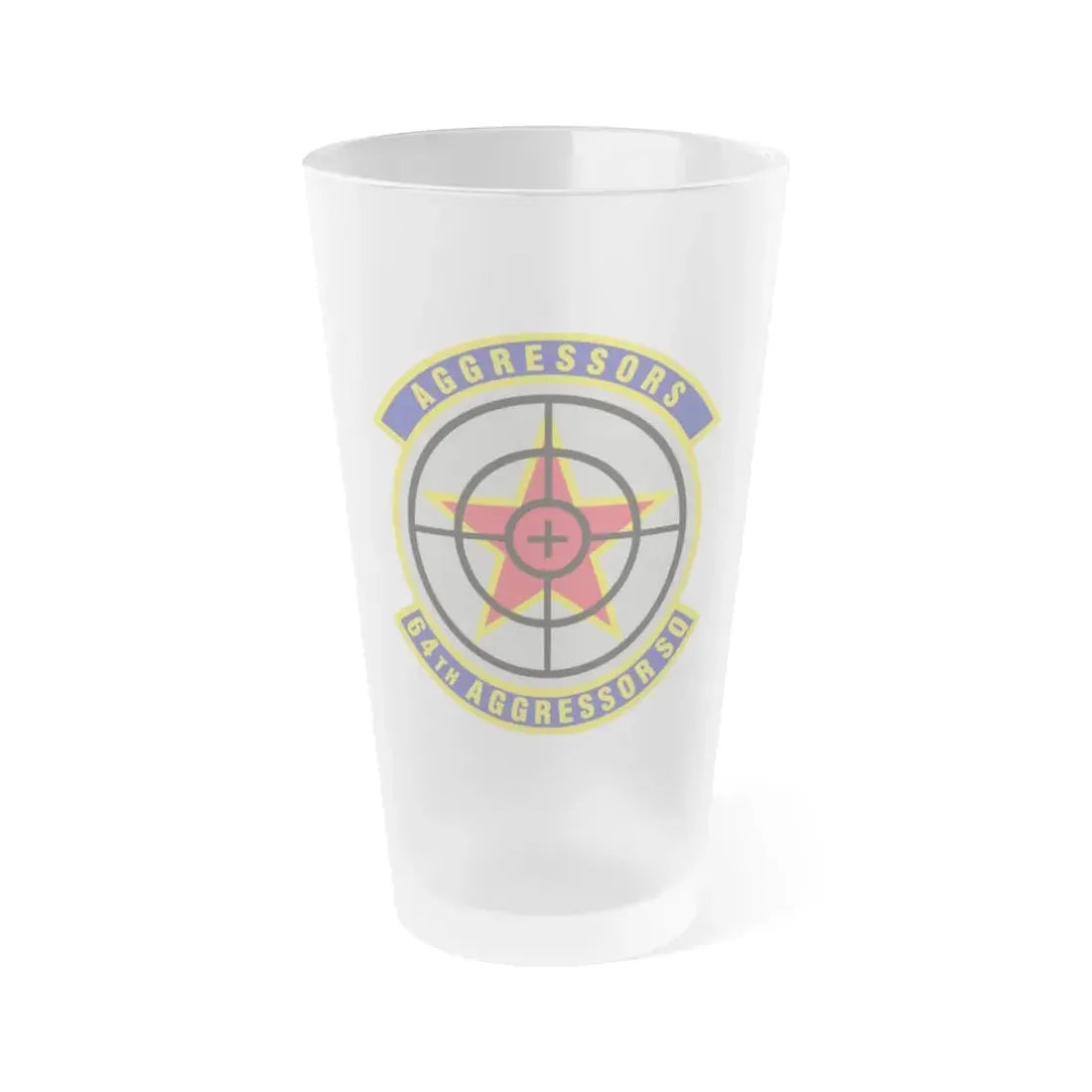 64th Aggressor Squadron (U.S. Air Force) Frosted Pint Glass 16oz 16oz Frosted - Go Mug Yourself