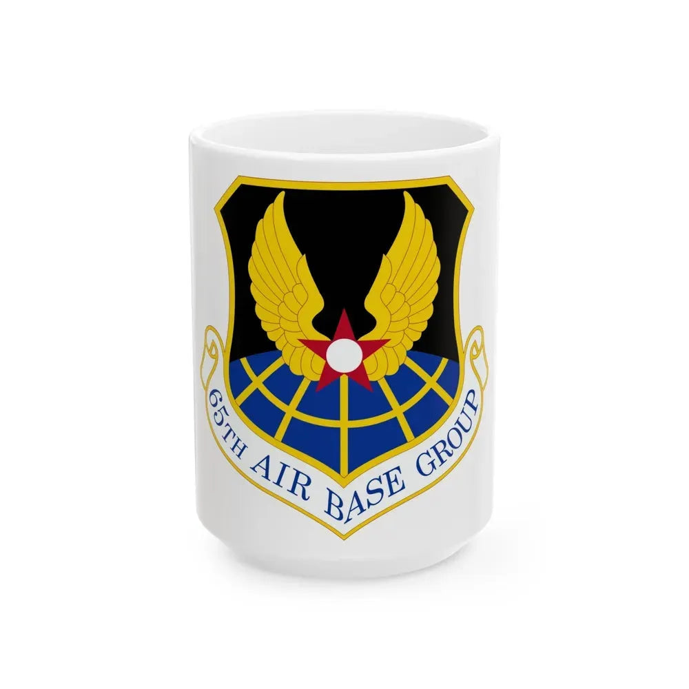 65 Air Base Group USAFE (U.S. Air Force) White Coffee Mug 15oz - Go Mug Yourself