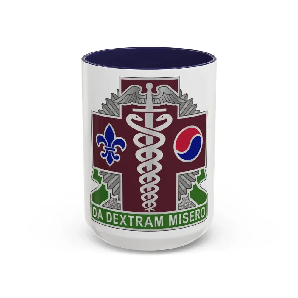 65 Medical Brigade 2 (U.S. Army) Accent Coffee Mug 15oz Navy - Go Mug Yourself