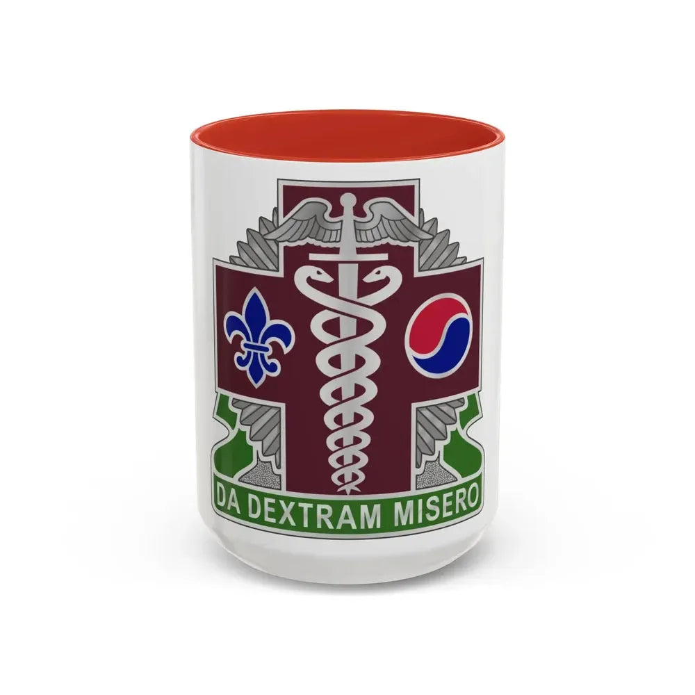 65 Medical Brigade 2 (U.S. Army) Accent Coffee Mug 15oz Red - Go Mug Yourself