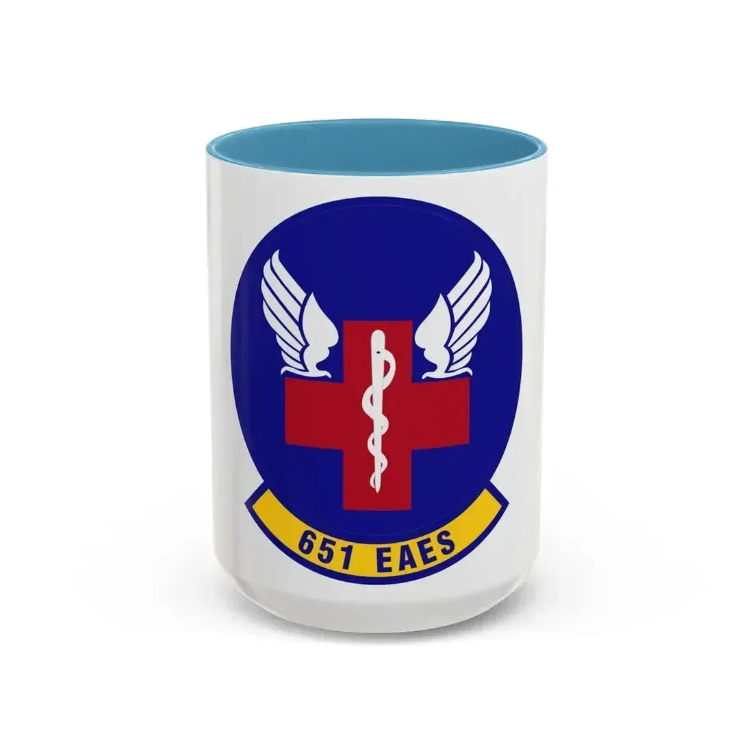 651st Expeditionary Aeromedical Evacuation Squadron (U.S. Air Force) Accent Coffee Mug 15oz Light Blue - Go Mug Yourself