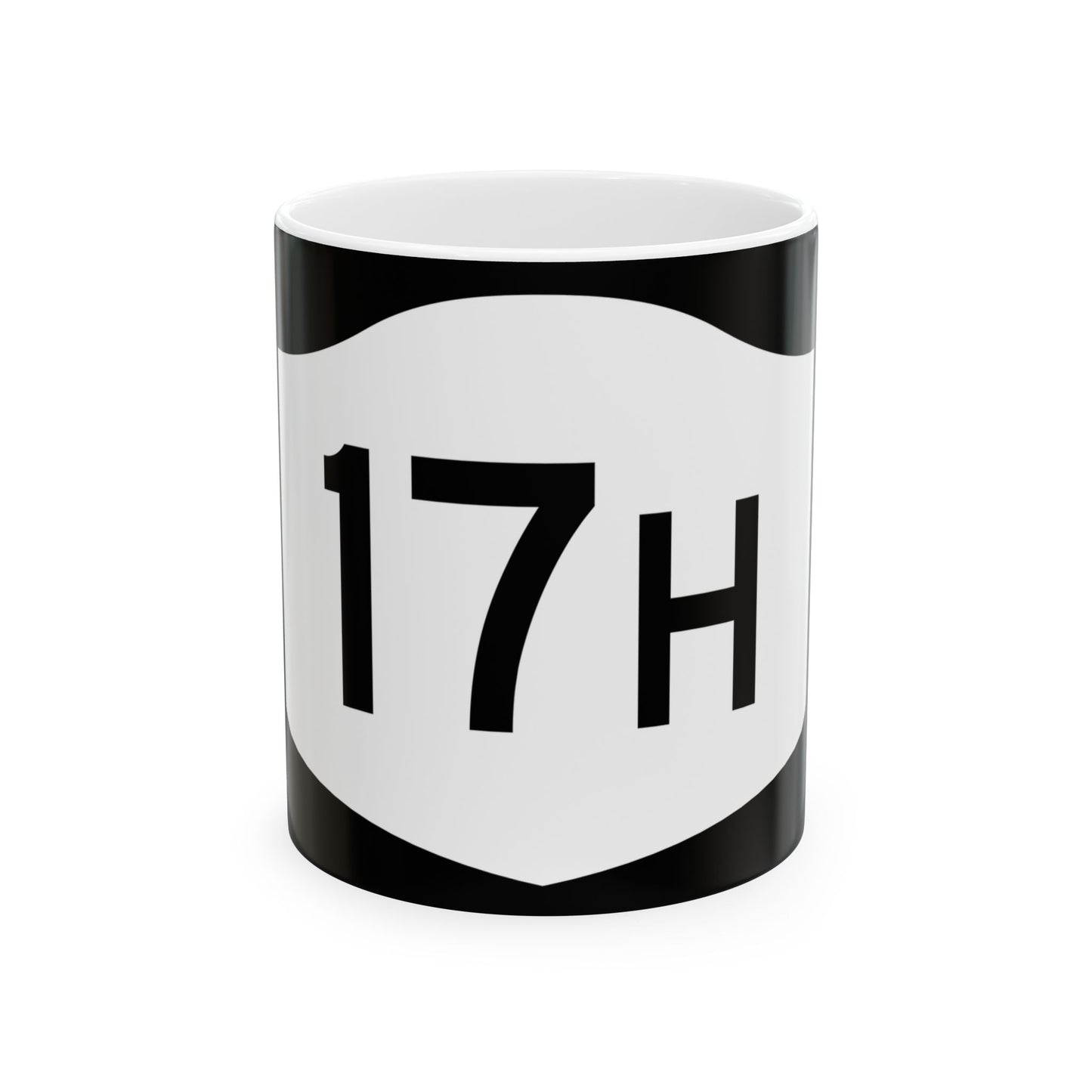 NY-17H (New York) (Road Sign) White Coffee Mug