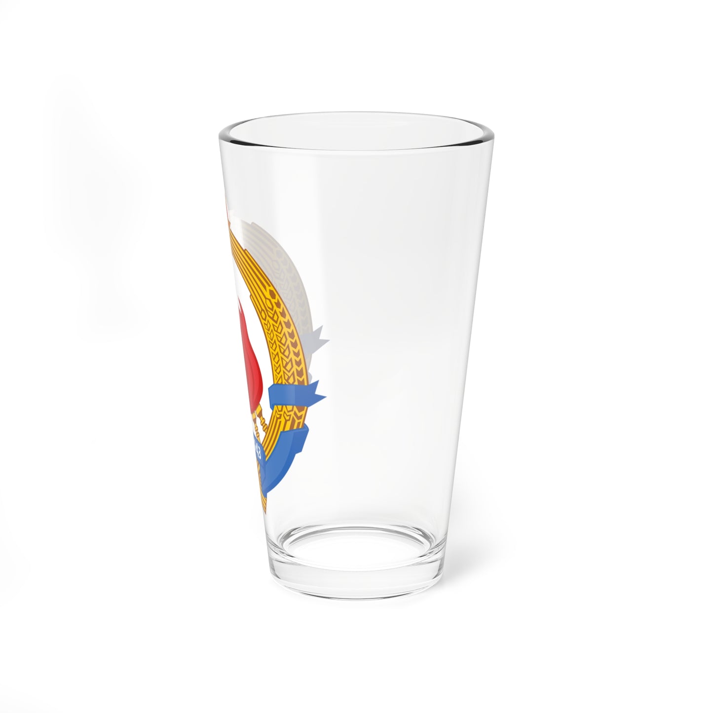 Emblem of Yugoslavia 1943-1963 (Yugoslavia) (Coat of Arms) Pint Glass 16oz
