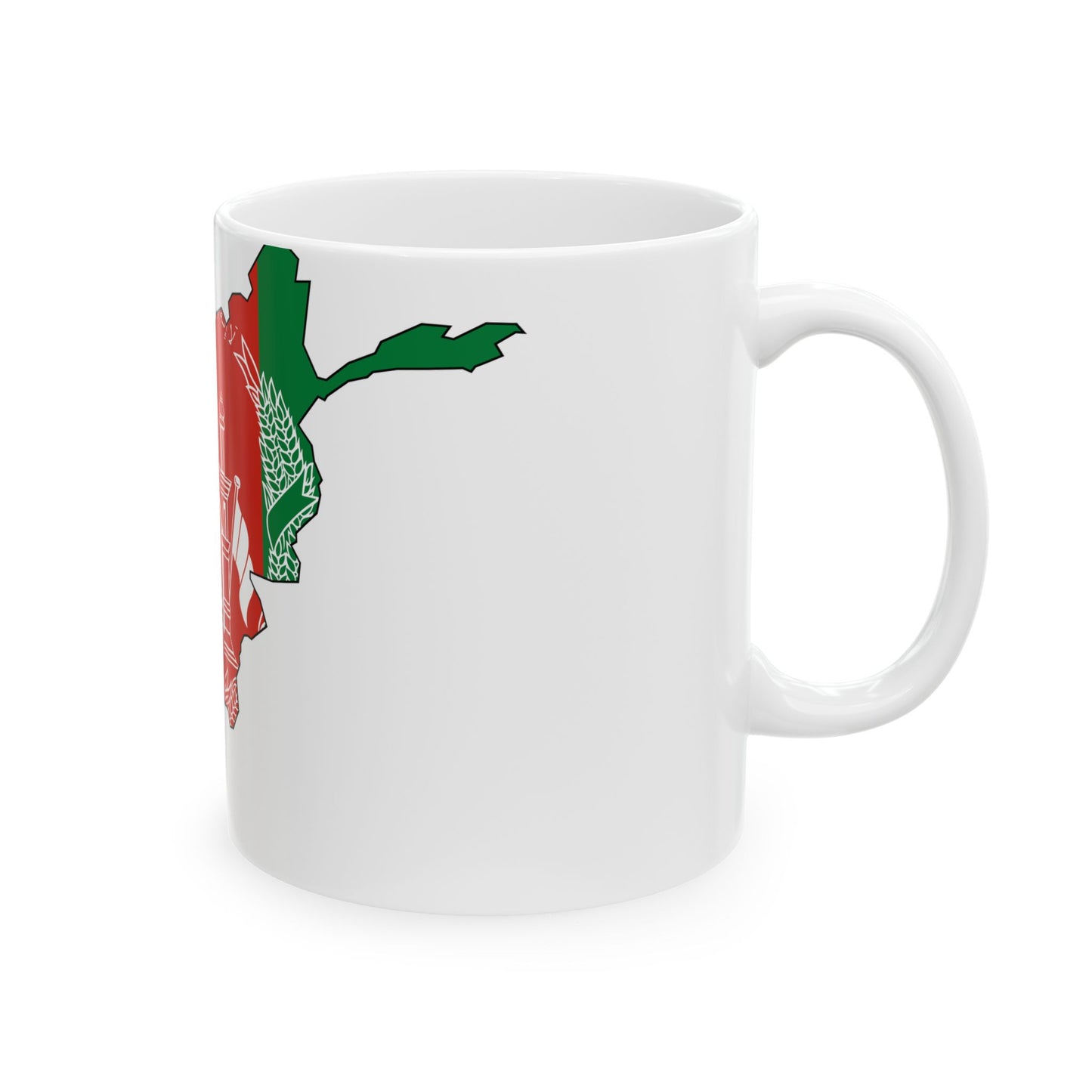 Flag map of Afghanistan 2004-2021 (Afghanistan) White Coffee Mug