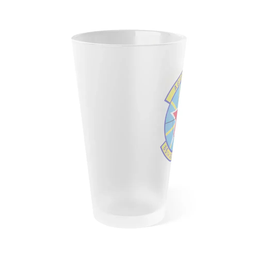 65th Aggressor Squadron (U.S. Air Force) Frosted Pint Glass 16oz - Go Mug Yourself