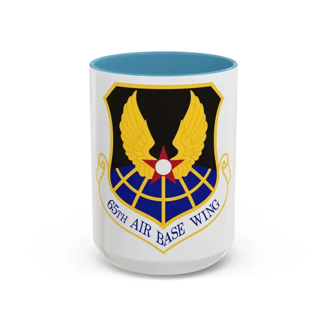 65th Air Base Wing (U.S. Air Force) Accent Coffee Mug 15oz Light Blue - Go Mug Yourself