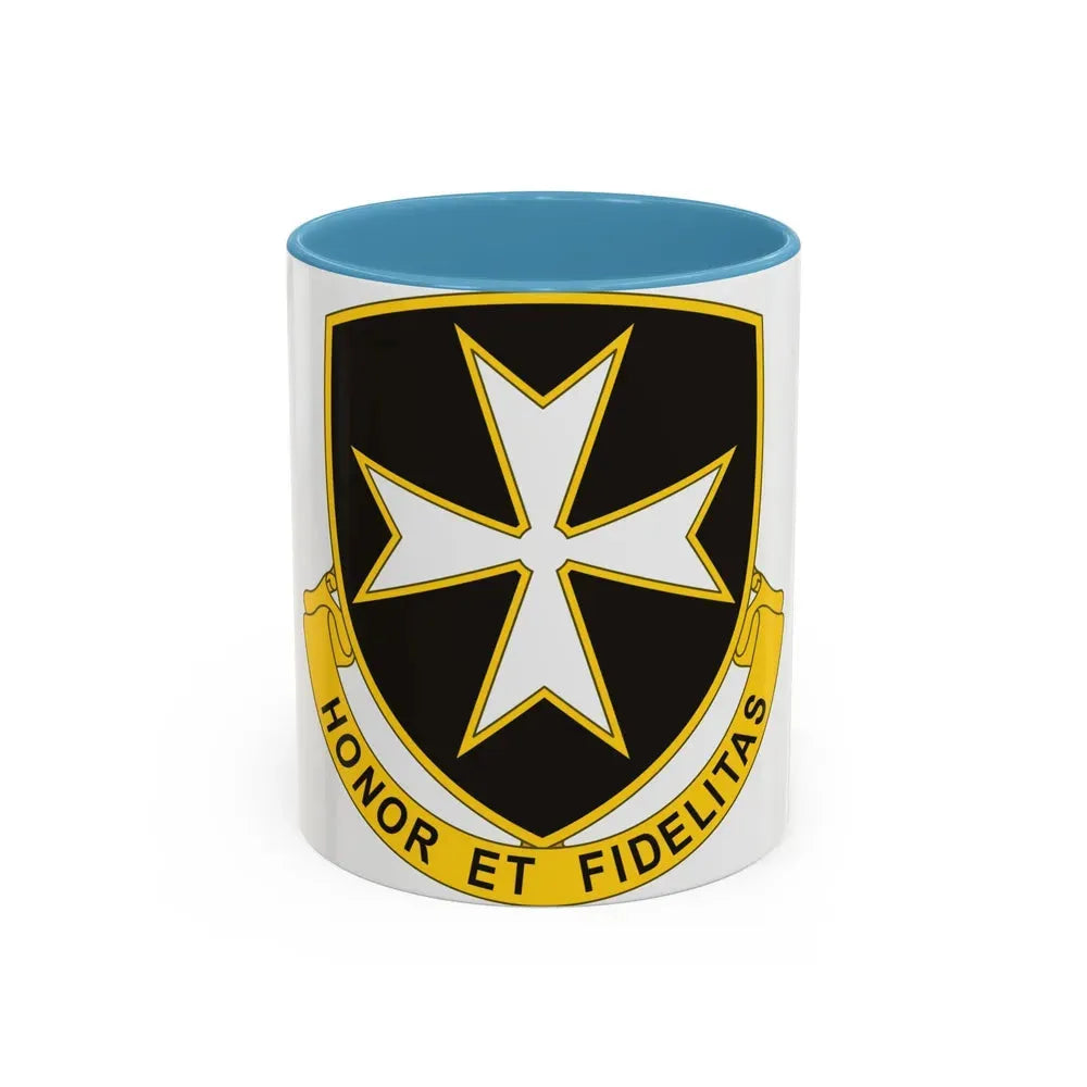 65th Infantry Regiment (U.S. Army) Accent Coffee Mug 11oz Light Blue - Go Mug Yourself