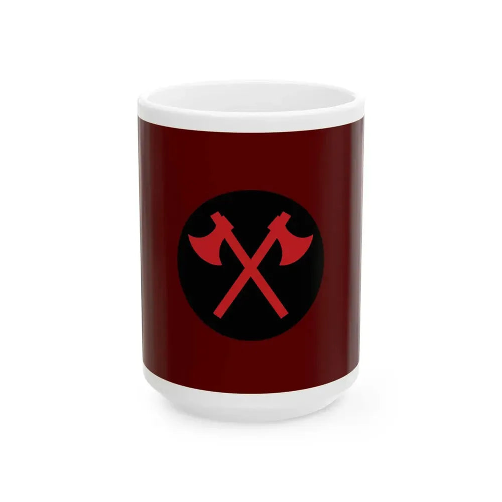 66 Infantry Division Flag (Bangladesh) White Coffee Mug 15oz - Go Mug Yourself