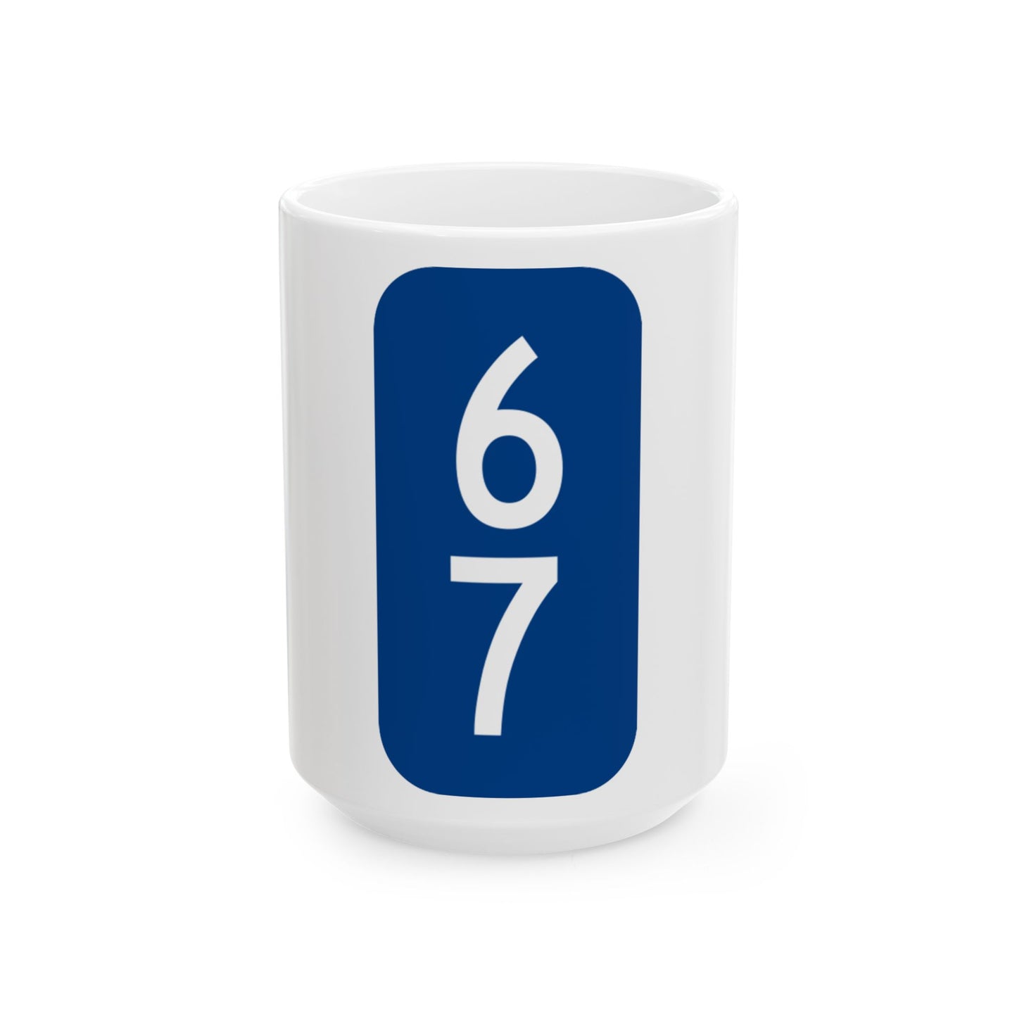 Warren County 67 NY tab (New York) (Road Sign) White Coffee Mug