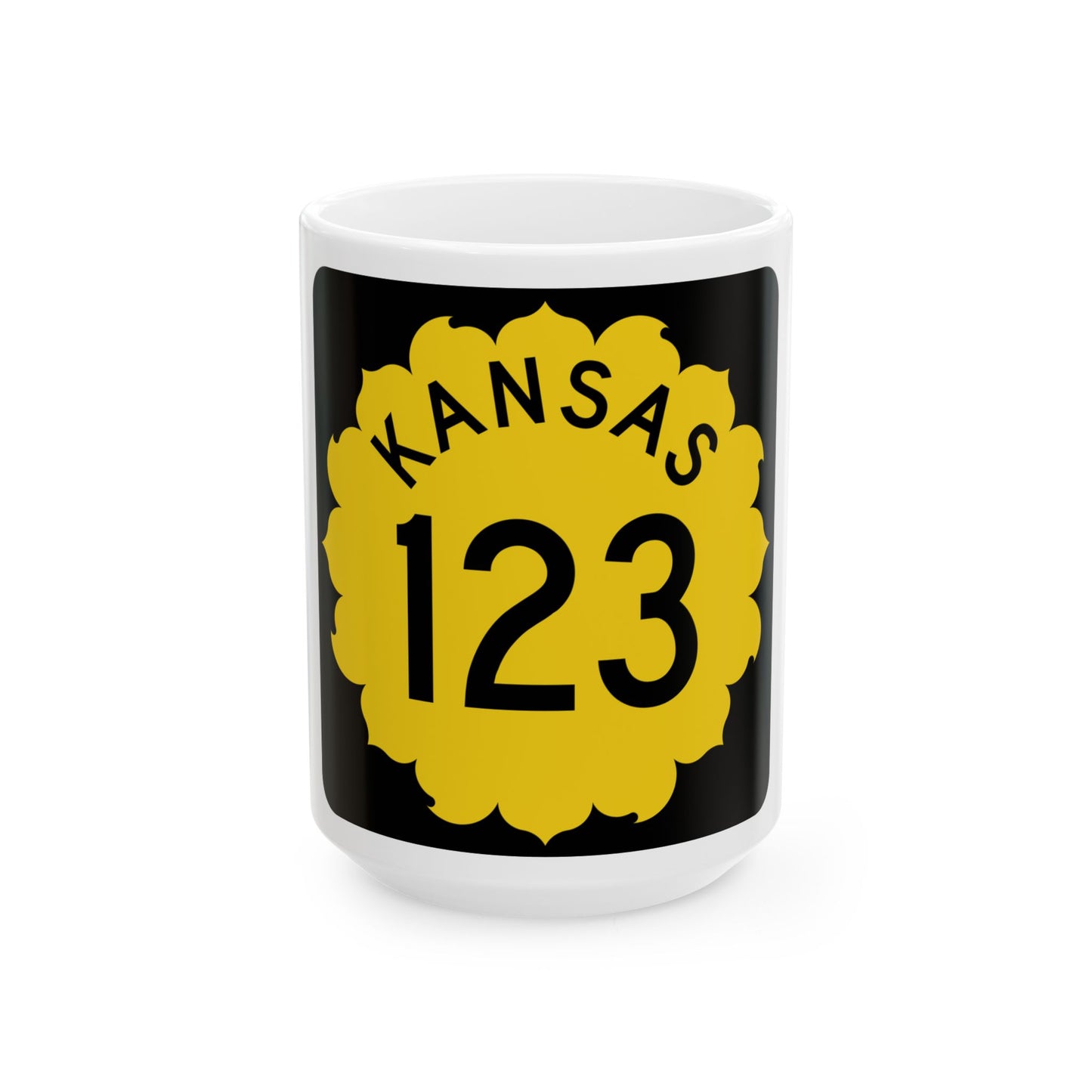 K-123 1962 (Kansas) (Road Sign) White Coffee Mug
