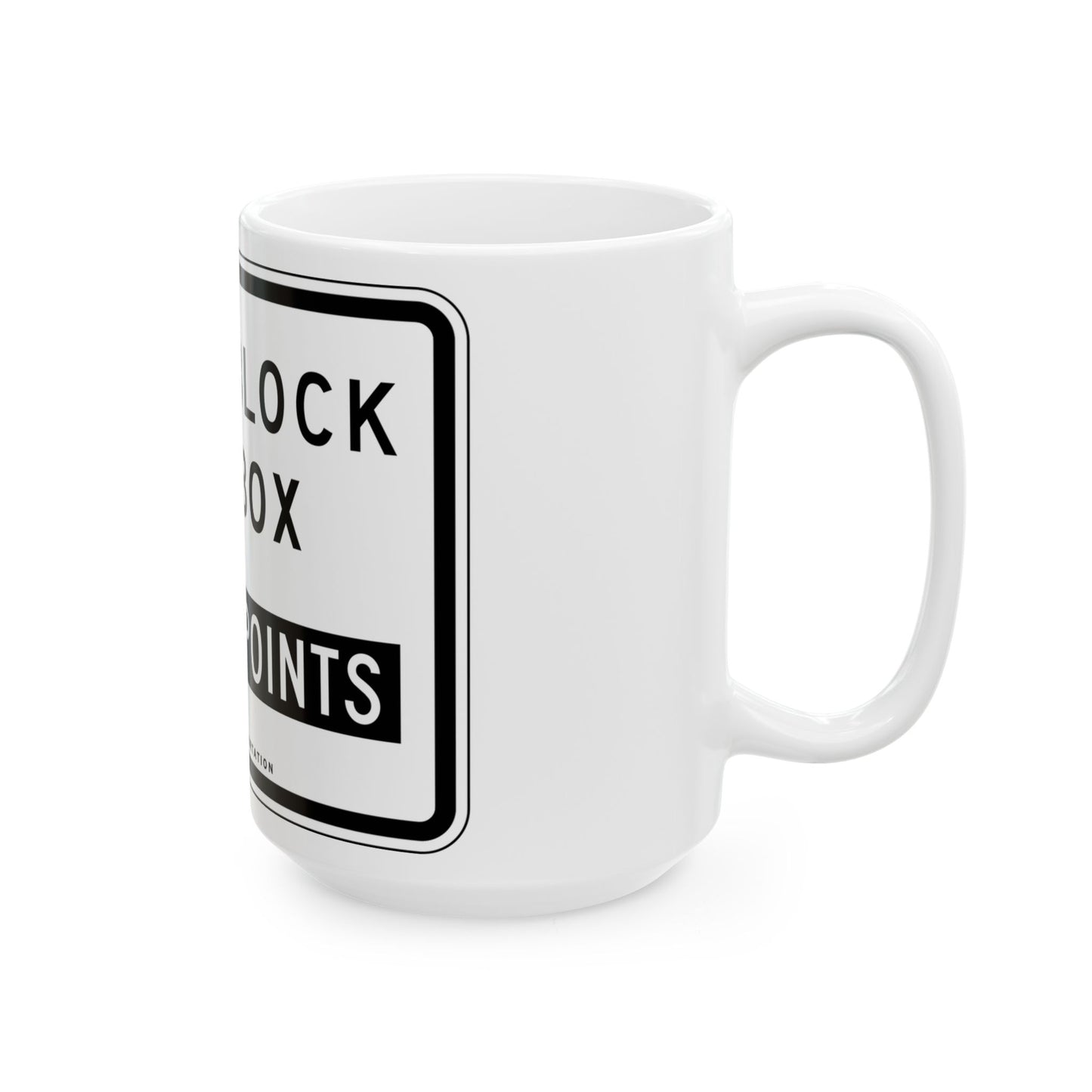 NYCDOT SR-1258 (New York) (Road Sign) White Coffee Mug