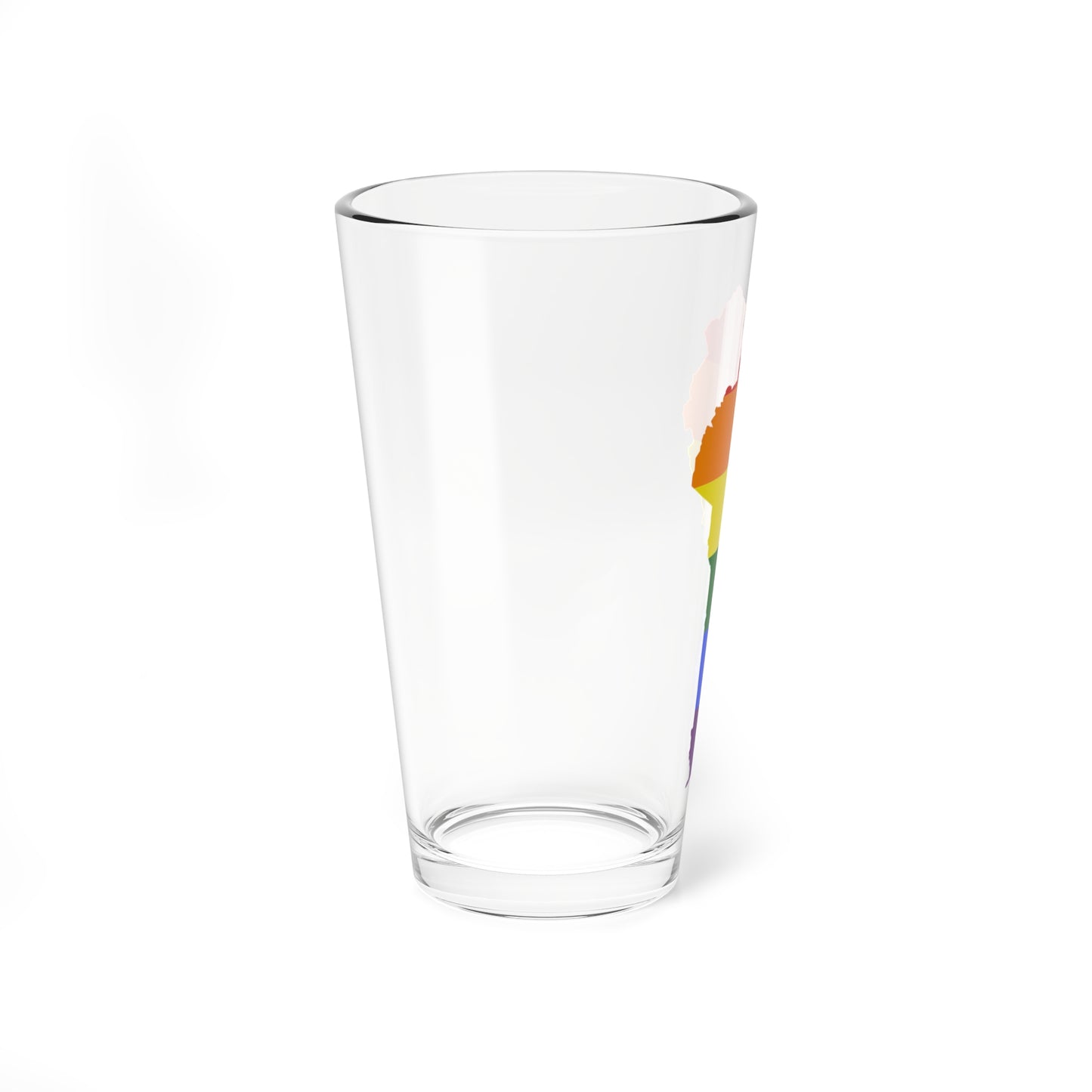 LGBT flag map of Benin (Benin) Pint Glass 16oz